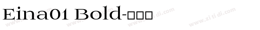 Eina01 Bold字体转换